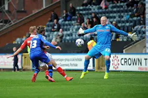 Bristol City's Scott Wagstaff Thwarts by Rochdale's Conrad Logan: A Football Showdown at Spotland Stadium