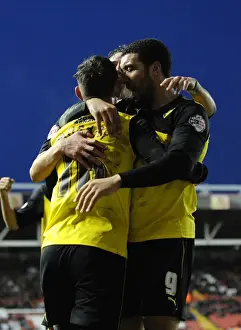 Bristol City's Sean Murray Scores the Upset: Celebrating with Team Mates Against Watford in FA Cup