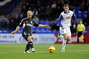 Tranmere Rovers V Bristol City Prints: Bristol City's Simon Gillett Goes for Glory Against Tranmere in League One Clash
