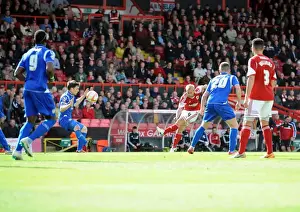 Bristol City V Crewe Prints: Bristol City's Simon Gillett Scores a Missed Opportunity Against Crewe - April 26