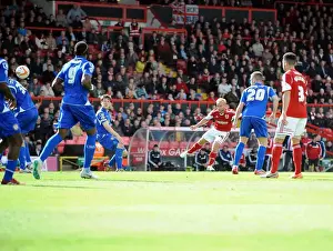 Bristol City V Crewe Prints: Bristol City's Simon Gillett Scores a Strike Against Crewe - April 26, 2014