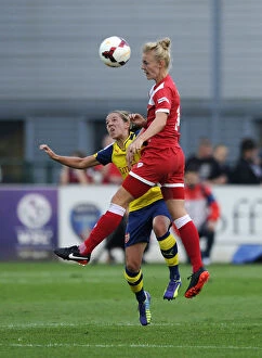 Images Dated 20th September 2014: Bristol City's Sophie Ingle Wins Epic Header Against Arsenal Ladies (BAWFC v Arsenal Ladies)