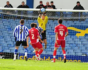 Sheffield Wednesday V Bristol City Prints: Bristol City's Stephen Henderson Saves at Sheffield Wednesday