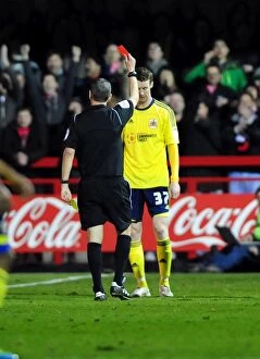 Images Dated 7th January 2012: Bristol City's Stephen Pearson Dismissed in FA Cup Match against Crawley Town (07/01/2012)