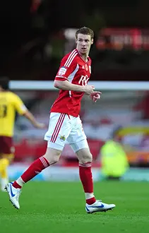 Bristol City V Burnley Prints: Bristol City's Stephen Pearson Faces Off Against Burnley in Championship Clash at Ashton Gate Stadium - 05/11/2011