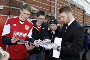 Bristol City V Gillingham Prints: Bristol City's Stephen Pearson Greets Fans with Autographs After Match