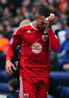 Preston V Bristol City Prints: Bristol City's Steven Caulker Receives Stitches: Preston North End vs