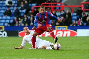 Crystal Palace V Bristol City Prints: Bristol City's Steven Caulker Tackles Jermain Easter in Championship Clash at Selhurst Park
