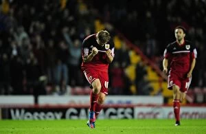 Images Dated 2nd October 2012: Bristol City's Steven Davies Celebrates Championship Goal Against Millwall, October 2012