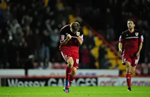 Bristol City V Millwall Prints: Bristol City's Steven Davies Celebrates Championship Goal Against Millwall