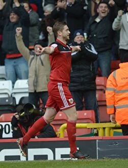 Images Dated 9th February 2013: Bristol City's Steven Davies Celebrates Goal Against Nottingham Forest