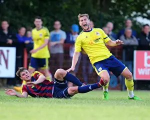 Ashton And Backwell United V Bristol City Prints: Bristol City's Steven Davies Fouled in Pre-Season Friendly Against Ashton and Backwell United