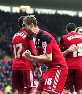 Images Dated 9th March 2013: Bristol City's Steven Davies Scores Brace: 2-0 Lead Over Middlesbrough in Npower Championship