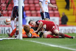 Bristol City V Bolton Wanderers Prints: Bristol City's Steven Davies Scores the Game-Winning Goal Against Bolton Wanderers in Npower Championship Match