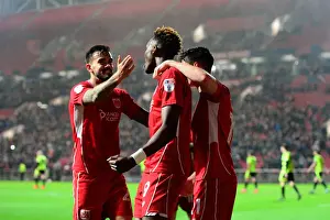 Bristol City's Tammy Abraham Celebrates Goal Against Huddersfield Town, Sky Bet Championship 2017