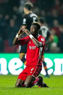 Bristol City V Hull City Prints: Bristol City's Tammy Abraham Disappointed as Hull City Clear Shot Off the Line in EFL Cup