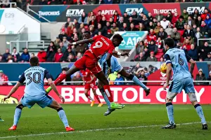 Bristol City V Rotherham United Prints: Bristol City's Tammy Abraham Scores Dramatic Header Against Rotherham United