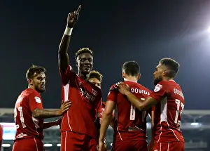 Fulham V Bristol City EFL Cup Prints: Bristol City's Tammy Abraham Scores the Winning Goal Against Fulham in the EFL Cup