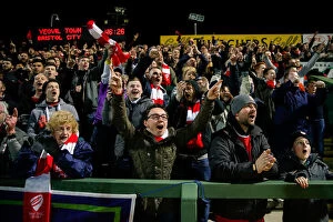 Images Dated 10th March 2015: Bristol City's Thrilling Opener: Fans' Euphoria at Hush Park Stadium