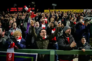 Yeovil Town V Bristol City Prints: Bristol City's Thrilling Opener: Fans Euphoria at Hush Park Stadium