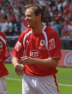 Framed Print : Bristol City's Thrilling Play-Off Final Victory: Lee Trundle's Euphoric Celebration Framed Print : Bristol City's Thrilling Play-Off Final Victory: Lee Trundle's Euphoric Celebration
