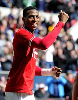 Bristol City V Huddersfield Town Prints: Bristol City's Thrilling Victory: Kodjia's Euphoric Goal Celebration vs