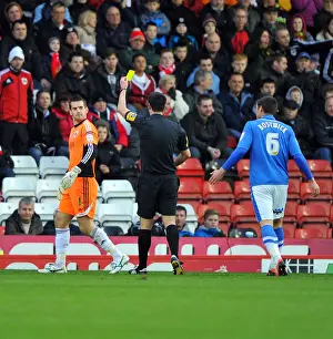 Bristol City V Peterborough Prints: Bristol City's Tom Heaton Booked in Championship Clash vs