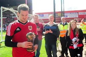 Bristol City's Tom Heaton Receives Disabled Players Award vs. Huddersfield Town (27-04-2013)