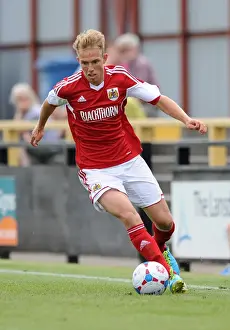 Framed Print : Bristol City's Tom King in Action Against Forest Green Rovers - Preseason 2013