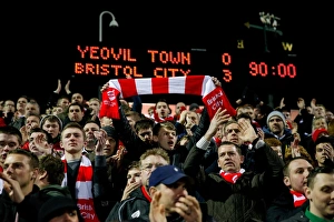 Yeovil Town V Bristol City Prints: Bristol City's Triumph: 0-3 Win Over Yeovil Town, Fans Celebrate