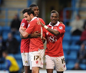 Gillingham V Bristol City Prints: Bristol City's Triumph: Celebrating Cunningham