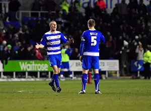 Framed Print : Bristol City's Triumph: Celebrating with Matthew Mills after Reading Victory (December 26, 2010, Championship)