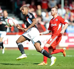Crawley Town V Bristol City Prints: Bristol City's Tyrone Barnett Chases Down Mark Connolly of Crawley Town - Sky Bet League One Clash