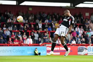 Stevenage V Bristol City Prints: Bristol City's Tyrone Barnett Goes for Glory: Aiming for the Net against Stevenage (April 2014)