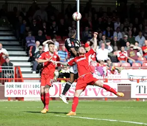 Bristol City's Tyrone Barnett Scores Dramatic Header Against Crawley Town, Sky Bet League One, 2014