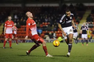 Leyton Prints: Bristol City's Tyrone Barnett Scores Past Leyton Orient's Scott Cuthbert
