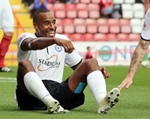 Bristol City V Peterborough Prints: Bristol City's Tyrone Barnett's Euphoric Goal Celebration vs Peterborough United
