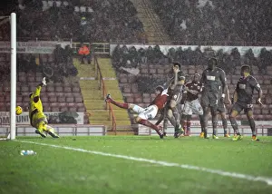 Bristol City V Rotherham United Prints: Bristol City's Unstoppable Moment: Bobby Reid's Game-Winning Cross Against Rotherham United (14/12/2013)