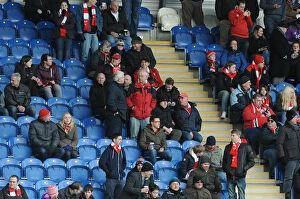 Images Dated 21st February 2015: Bristol City's Unwavering Support: A Sea of Passion at Colchester United's Stadium