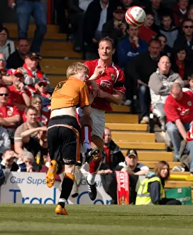 Bristol City V Wolverhampton Wanderers Prints: Bristol City's Unyielding Defender: Louis Carey Faces Off Against Wolverhampton Wanderers