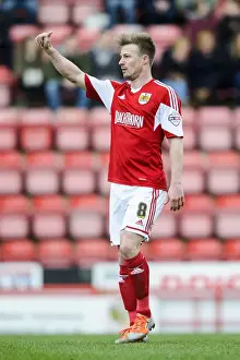 Bristol City's Wade Elliott Celebrates at Ashton Gate, 01-03-2014