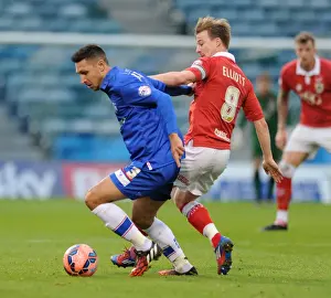 Gillingham V Bristol City Prints: Bristol City's Wade Elliott Chases Down Joe Martin in FA Cup Showdown