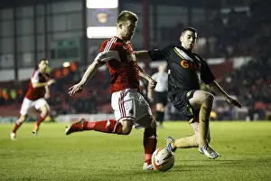 Gate Prints: Bristol City's Wade Elliott Fires A Shot Against Port Vale in Sky Bet League One