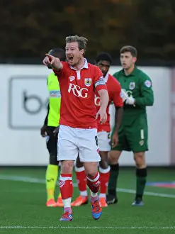 Oldham Prints: Bristol City's Wade Elliott Gives Instructions During Match against Oldham (Nizaam Jones/11-01-2014)