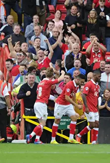 Bristol City V MK Dons Prints: Bristol City's Wade Elliott Scores Thrilling Winning Goal Against MK Dons at Ashton Gate