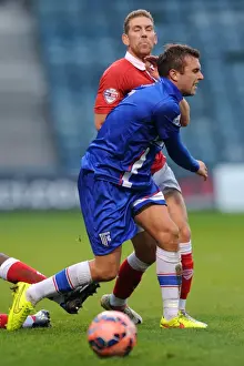 Gillingham V Bristol City Prints: Bristol City's Wagstaff Thwarted by Loft in FA Cup Clash at Gillingham