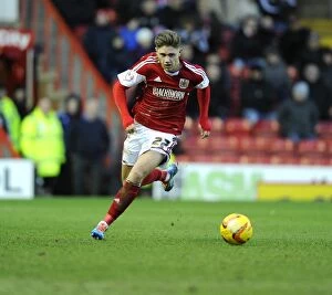 Images Dated 1st February 2014: Bristol City's Wes Burns in Action during Bristol City vs. Carlisle United
