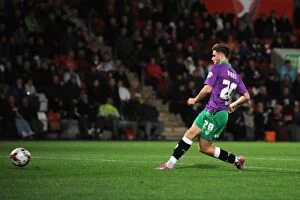 Images Dated 8th October 2014: Bristol City's Wes Burns Aims for Glory: Cheltenham Town vs. Bristol City