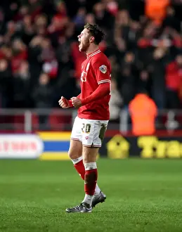 Middlesbrough Prints: Bristol City's Wes Burns Celebrates Championship Victory Over Middlesbrough