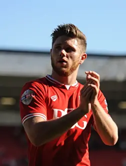 Bristol City V Brentford Prints: Bristol City's Wes Burns Celebrates with Fans After Score against Brentford